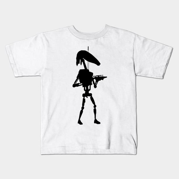 Droid Silhouette Kids T-Shirt by tabslabred